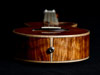 White koa binding back view of a tenor ukulele.